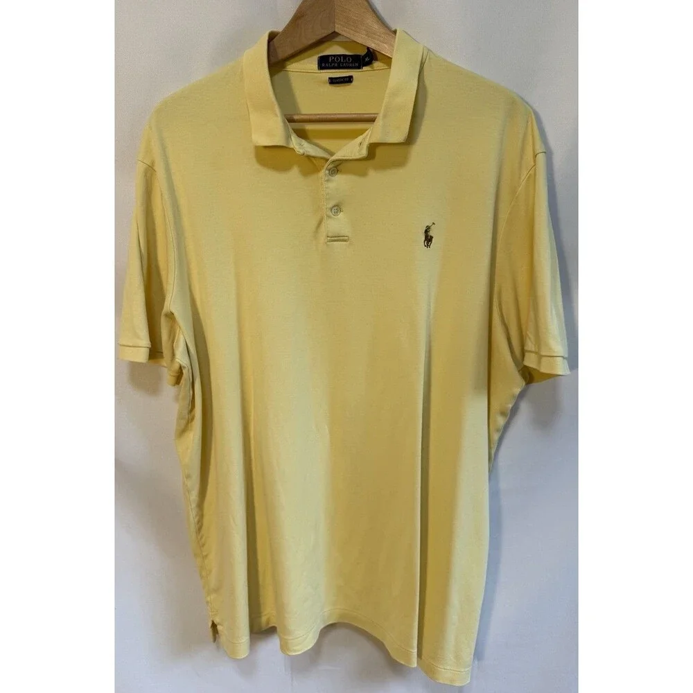 Polo Ralph Lauren Men's XL Short Sleeve Polo Shirt  Solid Classic Fit  Preppy